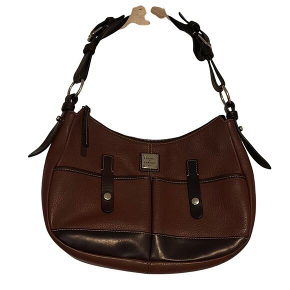 Dooney & Bourke Brown Leather Shoulder Bag - Picture 1 of 9
